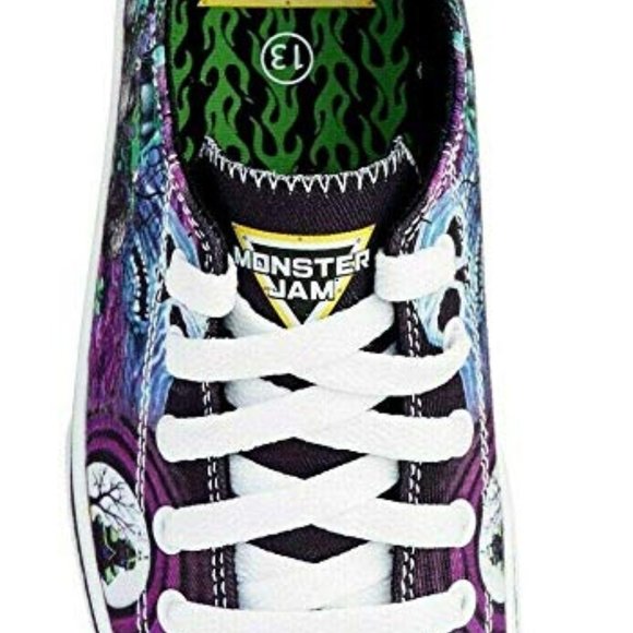 Monster Jam Little Boys Lace-up Canvas Sneaker - Picture 2 of 5